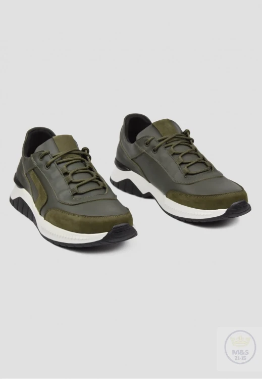 Men’s Genuine Leather Casual Sneakers Fashion Low Top 