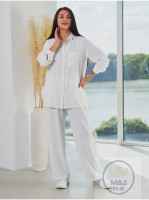 Crepe suit (shirt + trousers) size+